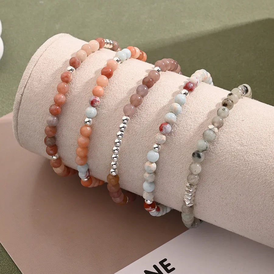 Casual Elegant Simple Style Simple natural stone Bracelets In Bulk