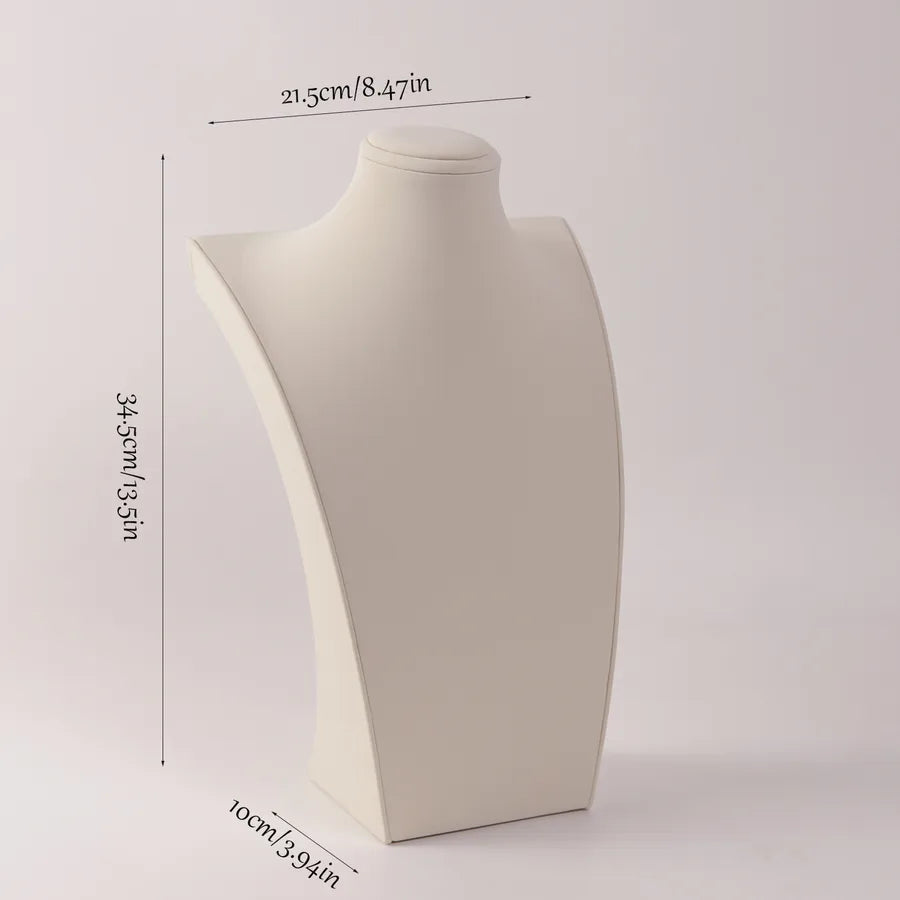 Jewelry Display Necklace Stand Matte Leather Portrait Neck Mannequin Display Window Ornament Accessory Premium Feeling