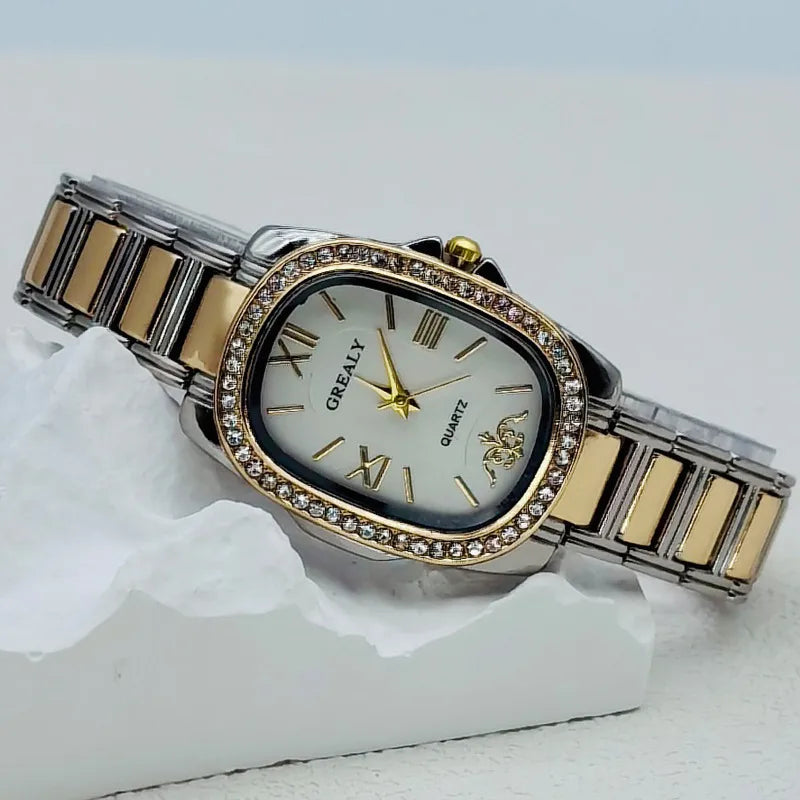 Casual Solid Color Horseshoe Buckle Quartz Watch Women's Watches