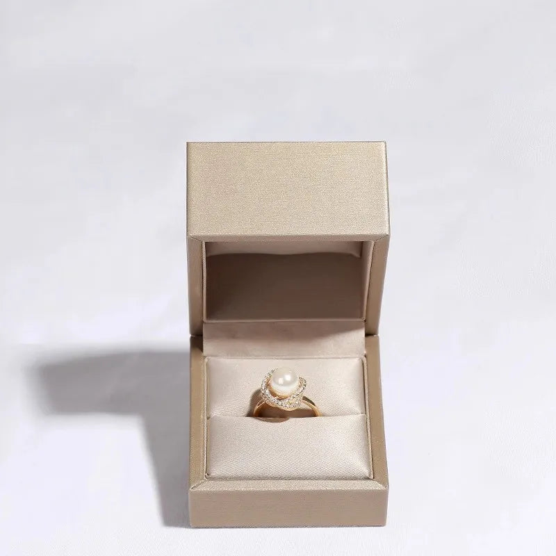 Dark Green Leather Jewelry Box Ring Stud Earrings Bracelet Box Necklace Display Jewelry Box Jewelry Storage Box Spot Wholesale