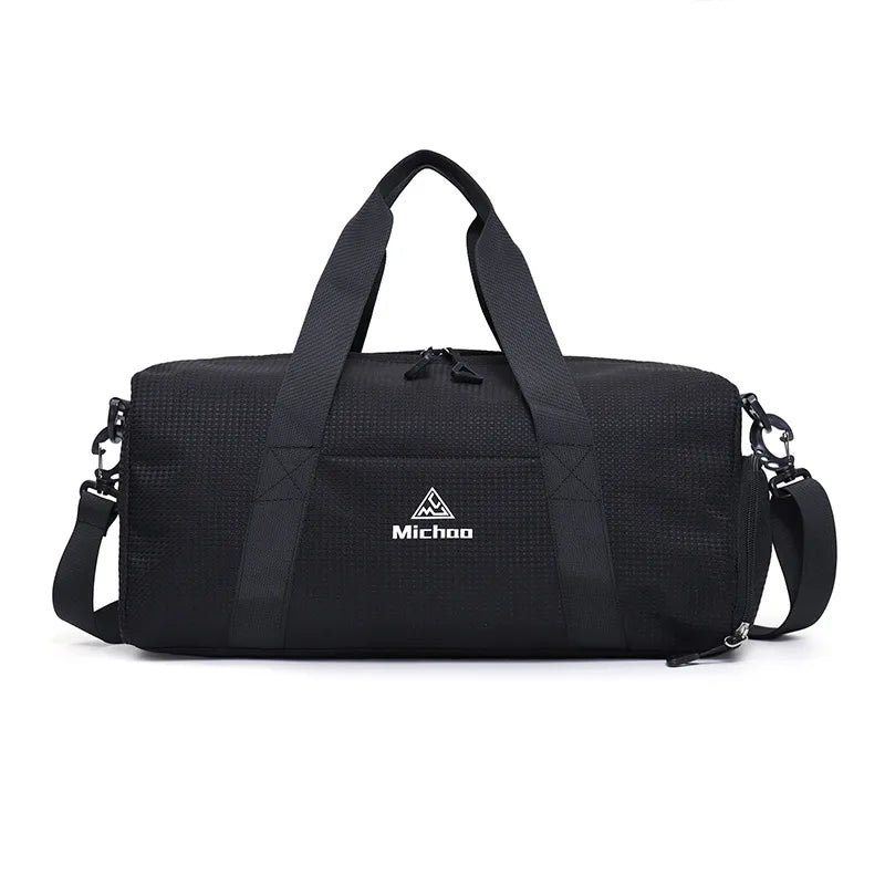 Women's Large Nylon Letter Solid Color Basic Classic Style Cylindrical Zipper travel bag