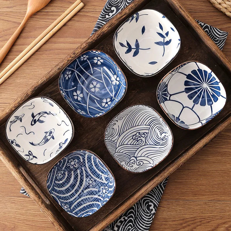 Retro Ethnic Style Flower ceramics Tableware 1 Piece 1 Set