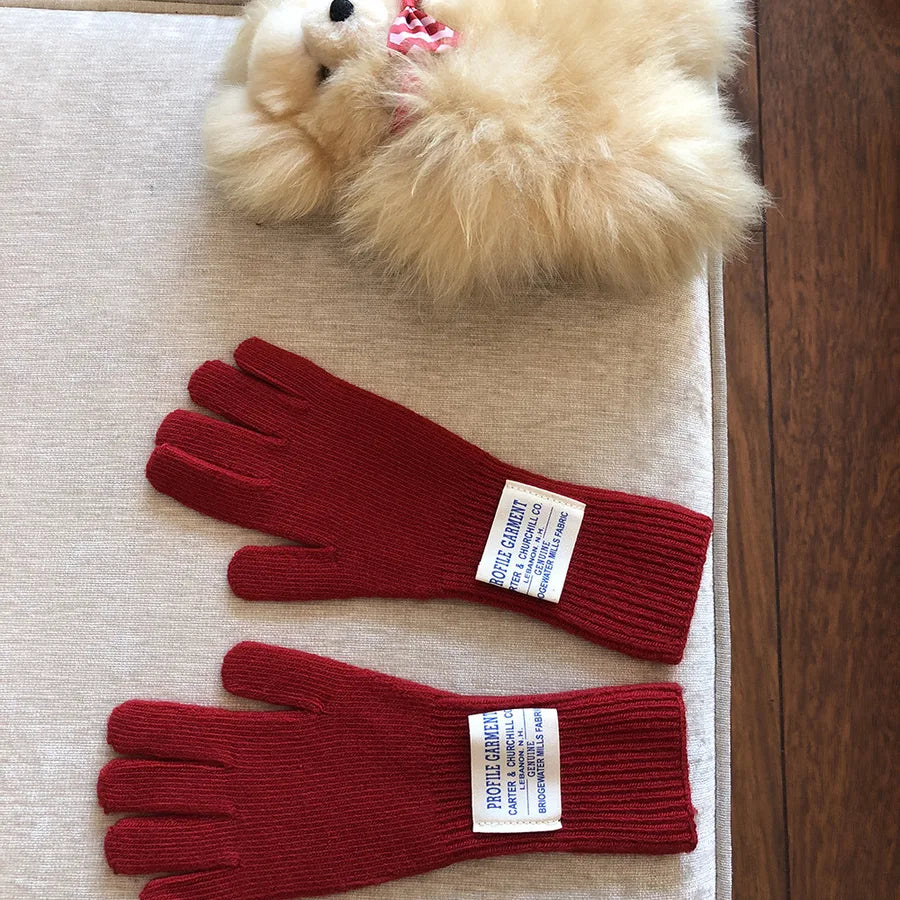unisex basic solid color gloves 1 pair