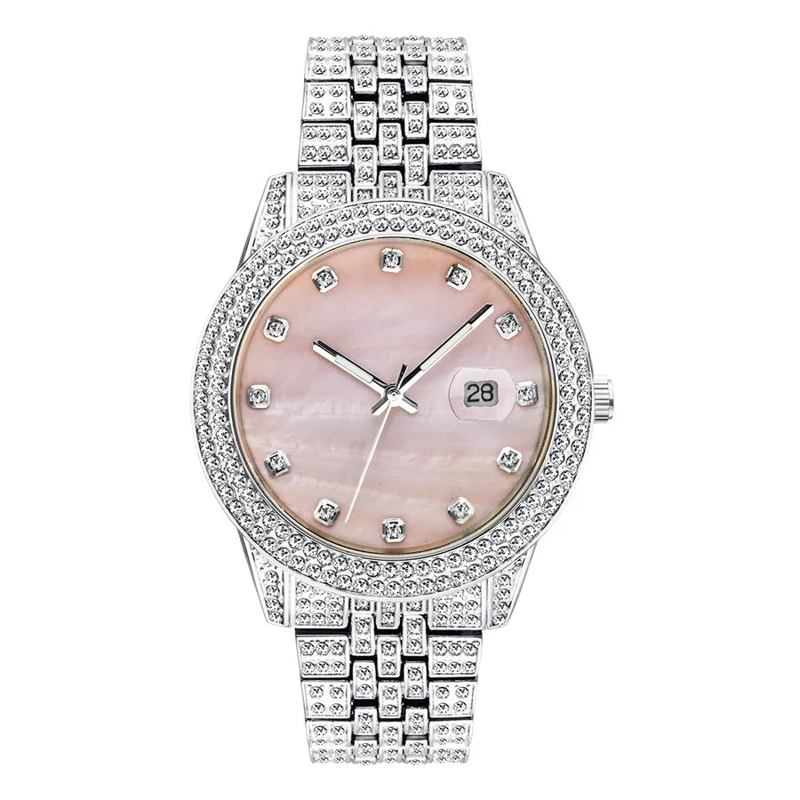 Casual Retro Color Block Butterfly Double Snap Quartz Watch Men's Watches