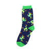 women's simple style classic style commute color block cotton printing crew socks a pair