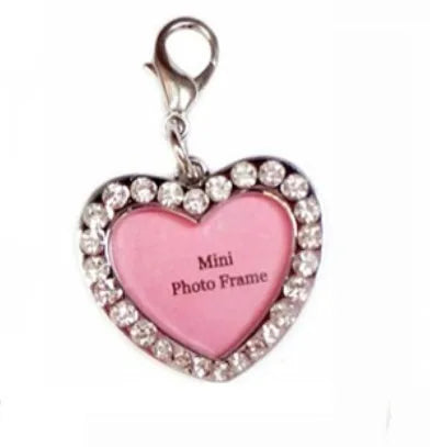 cute bone love heart round card anti-lost information board handwriting pet collar decoration