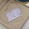 Natural Freshwater Pearl Necklace 925 Silver Near Round Small Pearls Fashion Simple Chain Jewelry Accessory