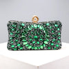 green blue pink pu leather polyester flower pillow shape evening bags