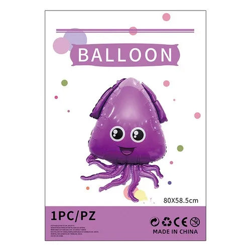 cartoon style cute animal mermaid aluminum film holiday party balloons