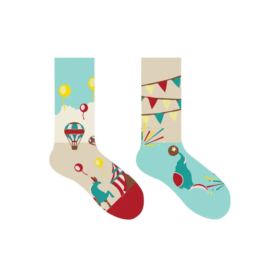 Unisex Modern Style Human Letter Cotton Crew Socks 10 Pairs Per Pack
