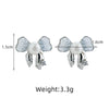 1 Pair Elegant Romantic Bow Knot Plating Inlay Copper Freshwater Pearl 18K Gold Plated Ear Studs