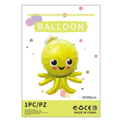 cartoon style cute animal mermaid aluminum film holiday party balloons
