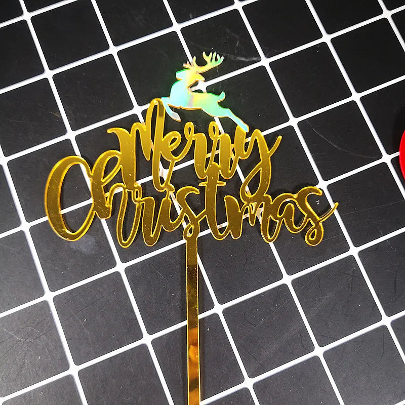 Christmas Letter Arylic Party Cake Decorating Supplies