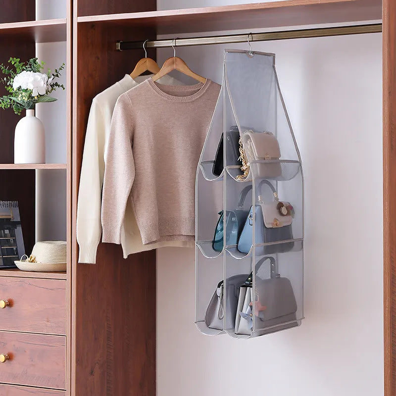 Casual Solid Color Nylon + Mesh Storage Bag
