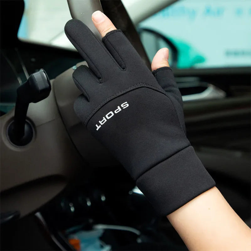 Warm cashmere gloves new autumn and winter outdoor sports gloves men and women riding mountaineering waterproof cold-proof gloves