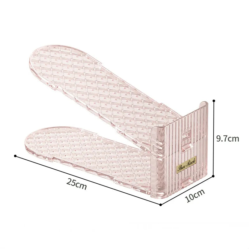 New adjustable simple shoe rack wholesale plastic dormitory household shoe cabinet double-layer thickened slippers storage integrated shoe holder