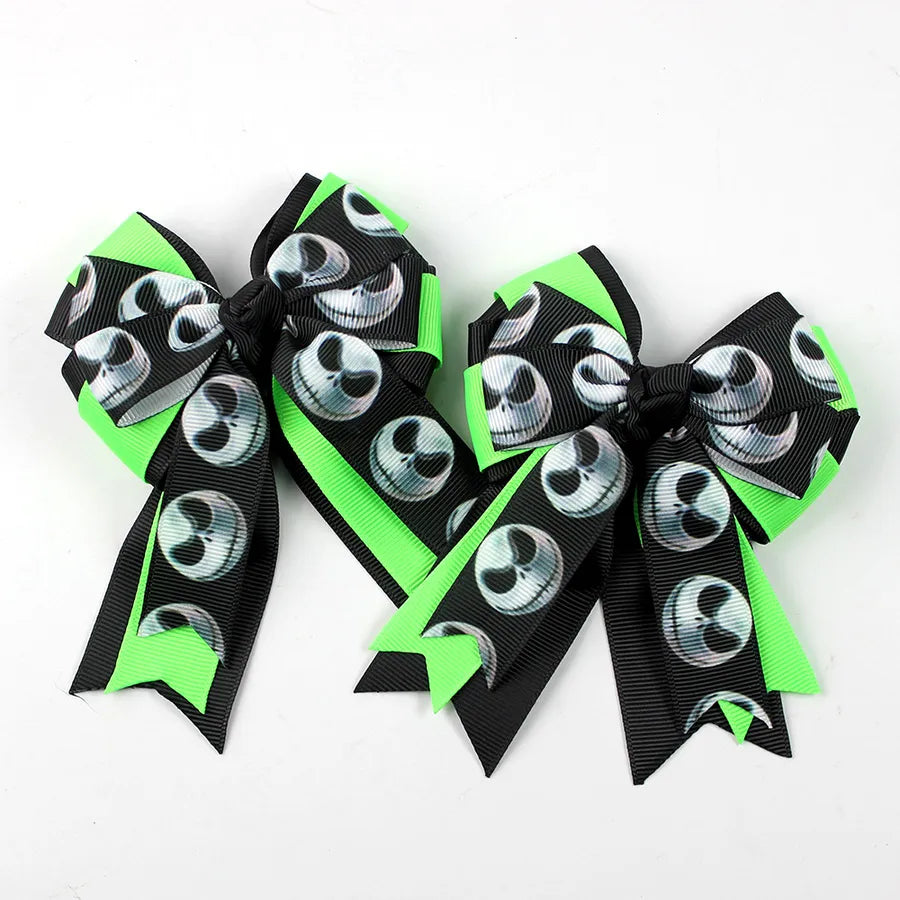 Halloween Butterfly Knot Ribbon Hair Clip Spider Ghost Girls Children's Funny Hair Accessories  Style