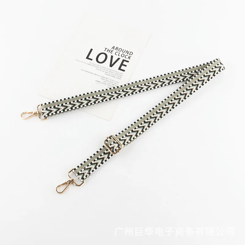 Polyester Geometric Bag Strap
