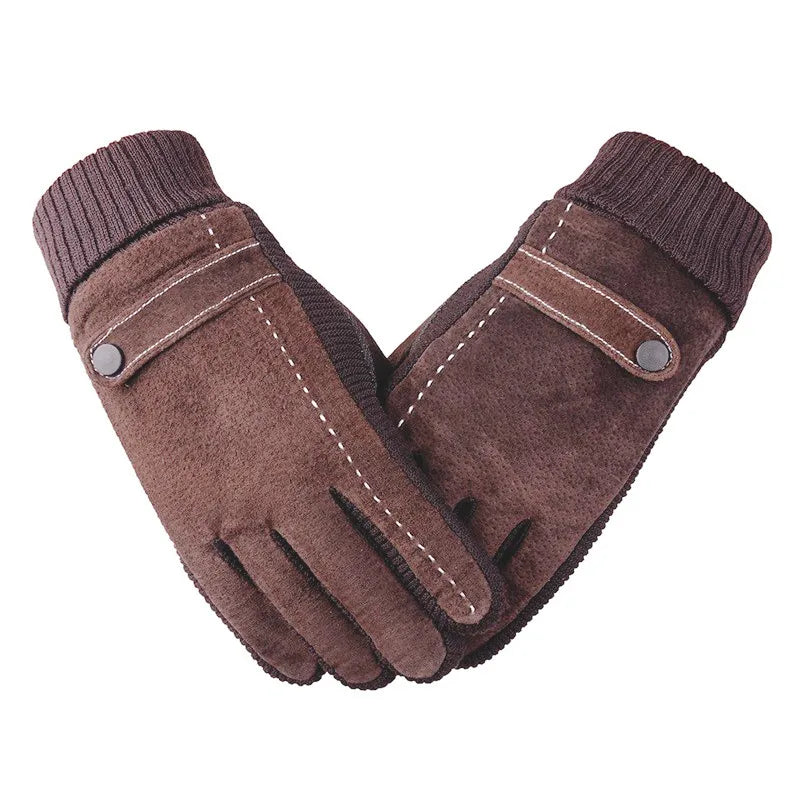 Men's Simple Style Solid Color Gloves