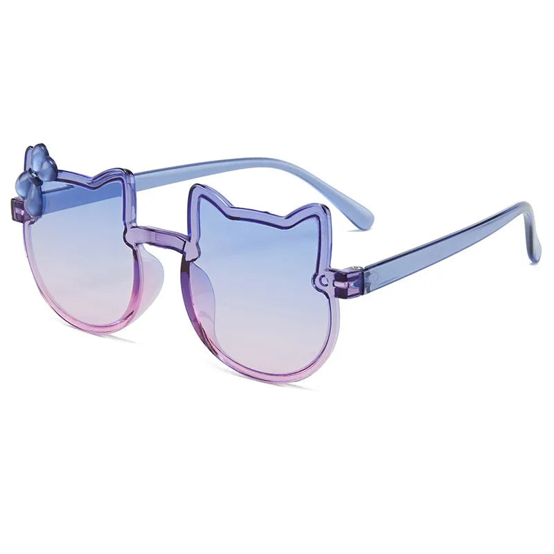 New Style Sunglasses Children's Sunglasses Wholesale Little Girl Cartoon Cute Super Cute Baby Sunshade Color Glasses