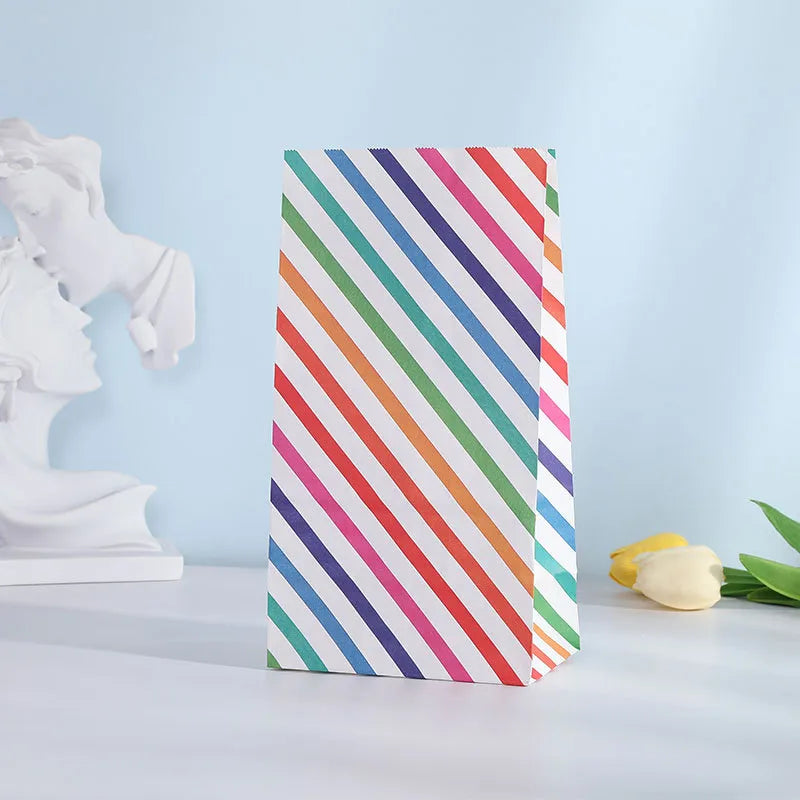 valentine's day cute stripe butterfly kraft paper party gift bags