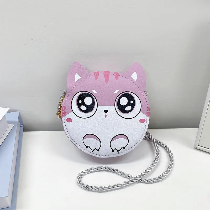 New New Style Children's Bag Cute Cat Girl Toddler Shoulder Crossbody Bag Western Style Accessories Coin Purse