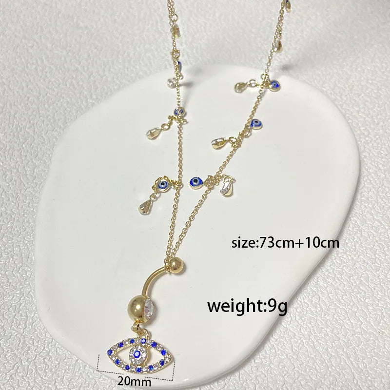 IG Style Simple Style Heart Shape Butterfly 316 Stainless Steel  Alloy Copper Plating Butterfly Inlay Rhinestones Zircon White Gold Plated Gold Plated Women's Waist Chain