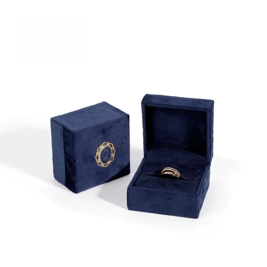 1 Piece Flannel Elegant Simple Style Daily Date Solid Color Jewelry Boxes