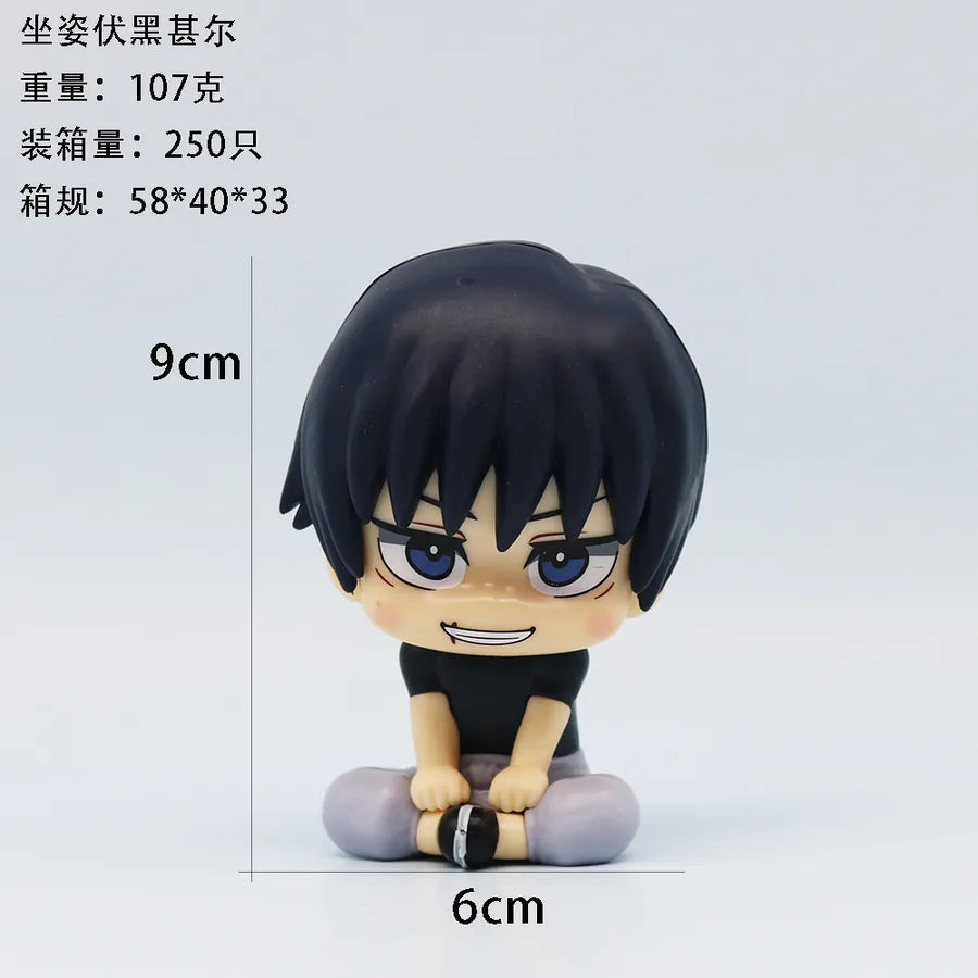 Spell Back to War Hand-held Q Edition Five Wu Xia Youjie Fu Heisher Hand-held Sitting Posture Play Car Desktop Ornaments