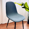 Simple solid color shell-shaped seat cover thickened polar fleece jacquard chair cover Universal Universal hotel dining chair cover