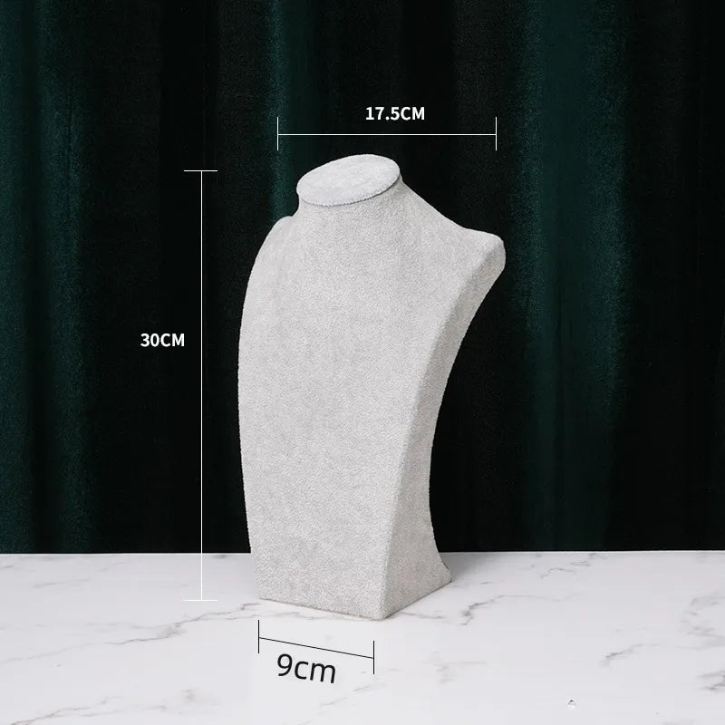1 Piece Wood Flannel Simple Style Solid Color Jewelry Display Bust