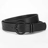 Simple Style Solid Color Imitation Leather Alloy Unisex Leather Belts