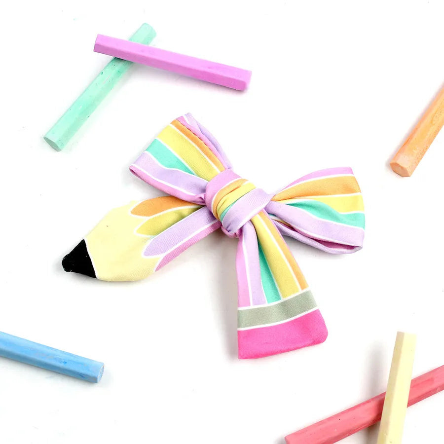 New Back-To-School Season Pencil Bow Hairpin Back-To-School Season Children's Hair Accessories Pencil Cotton Hair Accessories