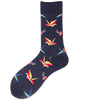 unisex casual animal star flamingo cotton crew socks a pair
