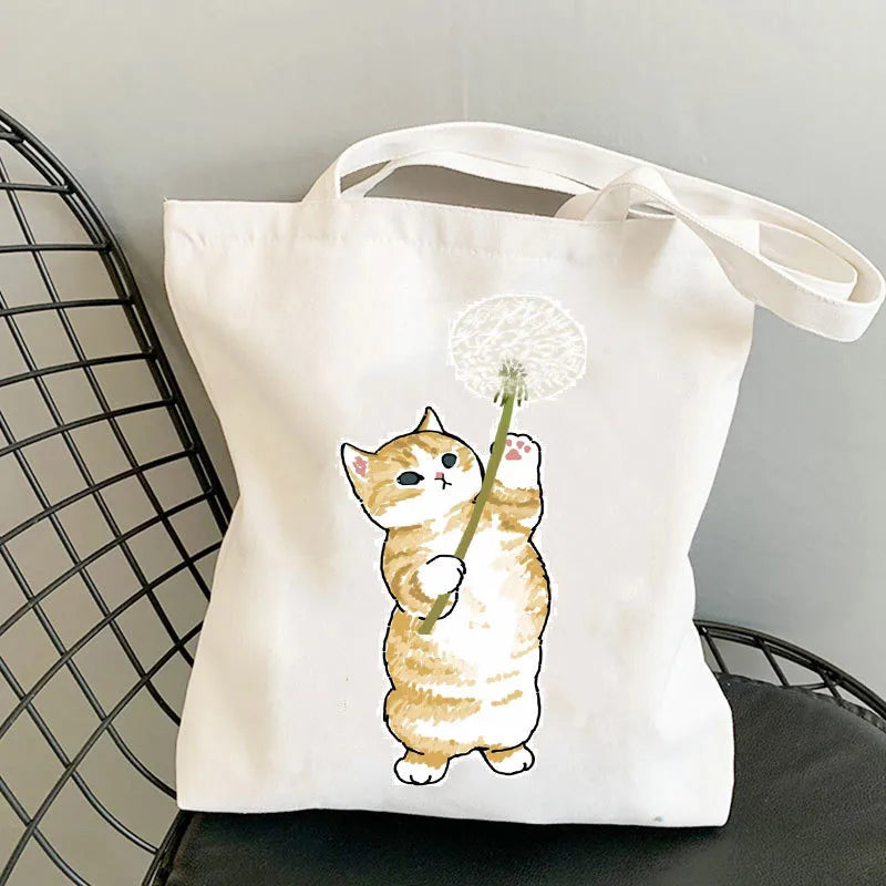 women's cute cat shopping bags