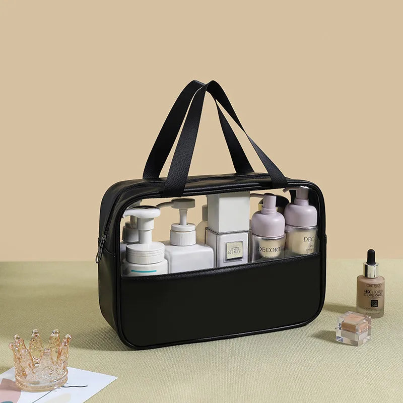 cute pastoral solid color pu leather makeup bags