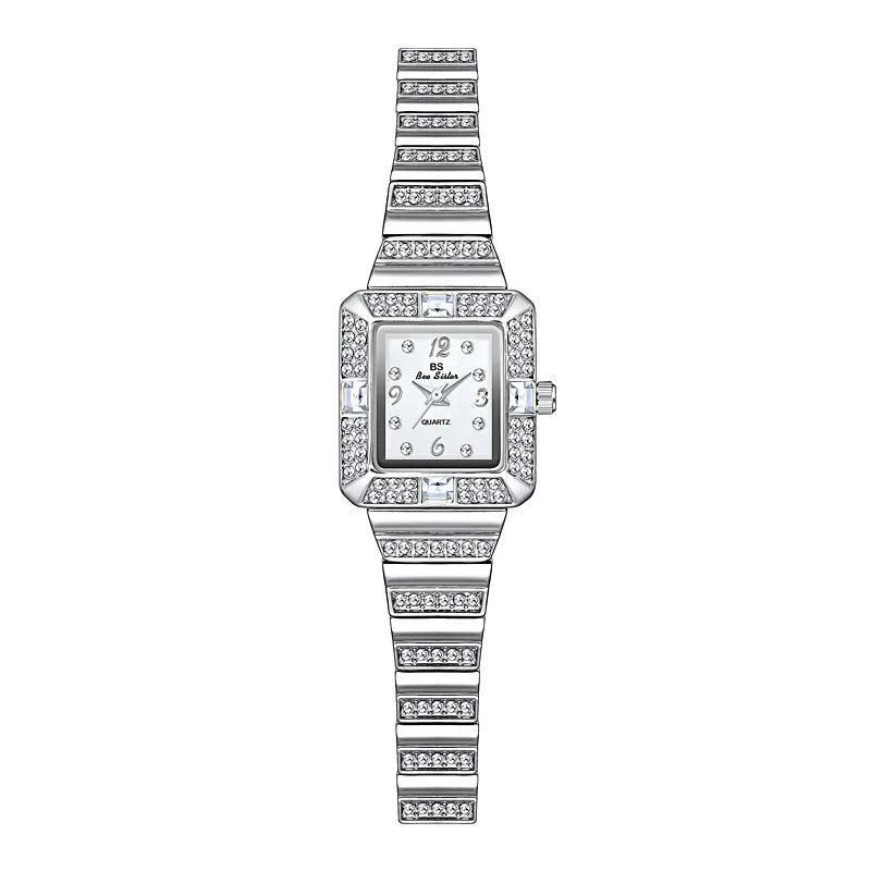 Classic Style Shiny Solid Color Jewelry Buckle Quartz Watch