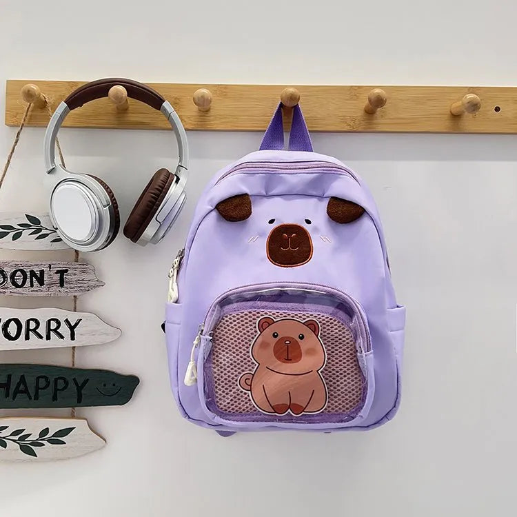 Capybara Casual School Kids Backpack Functional Backpack