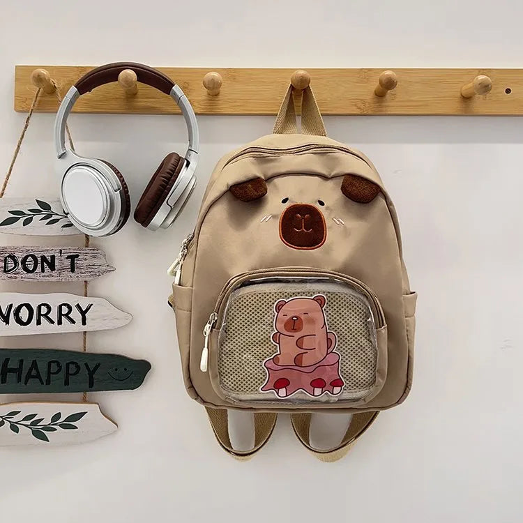 Capybara Casual School Kids Backpack Functional Backpack