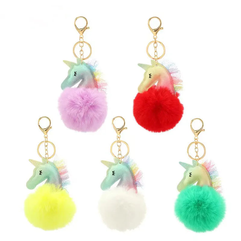 simple style color block alloy women's keychain