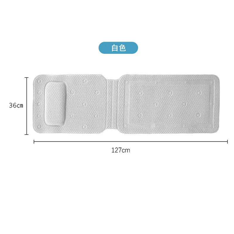 pvc foam long  cushion with pillow suction cup  cushion bath non-slip cushion pillow