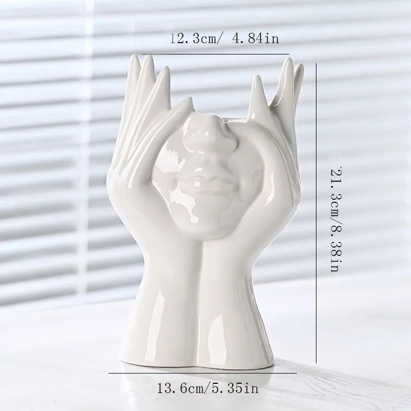 Modern Style Classic Style Human ceramics Vase Artificial Decorations