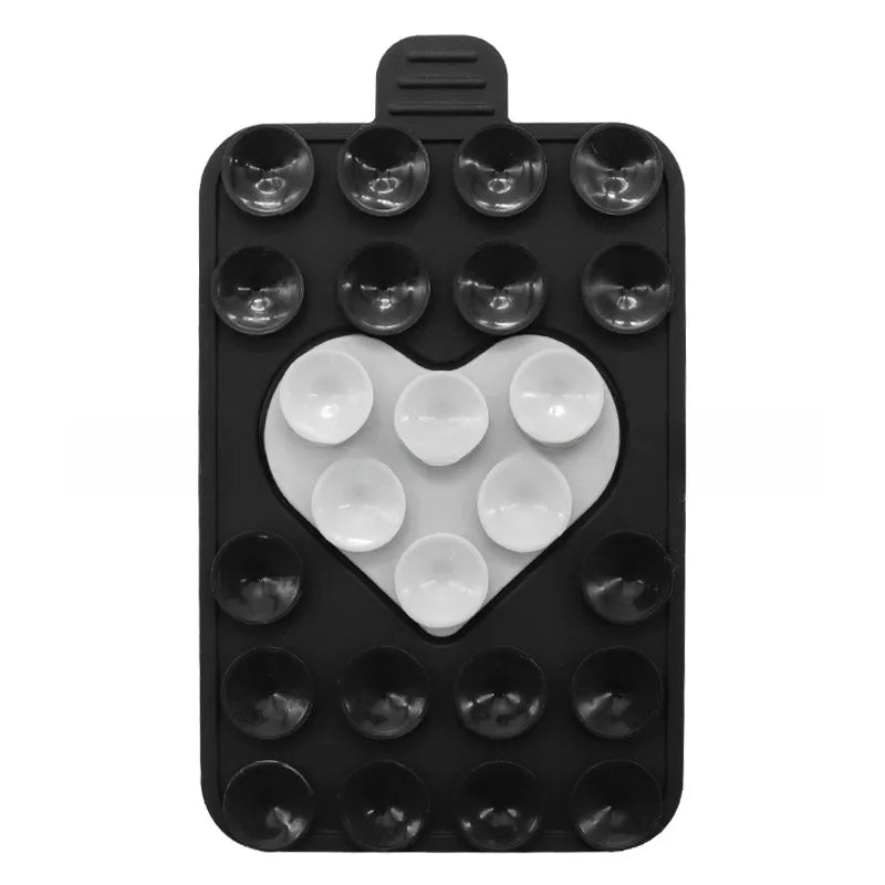 Suitable for mobile phone holder double-sided silicone suction cup mobile phone case holder multi-functional two-color love suction cup holder