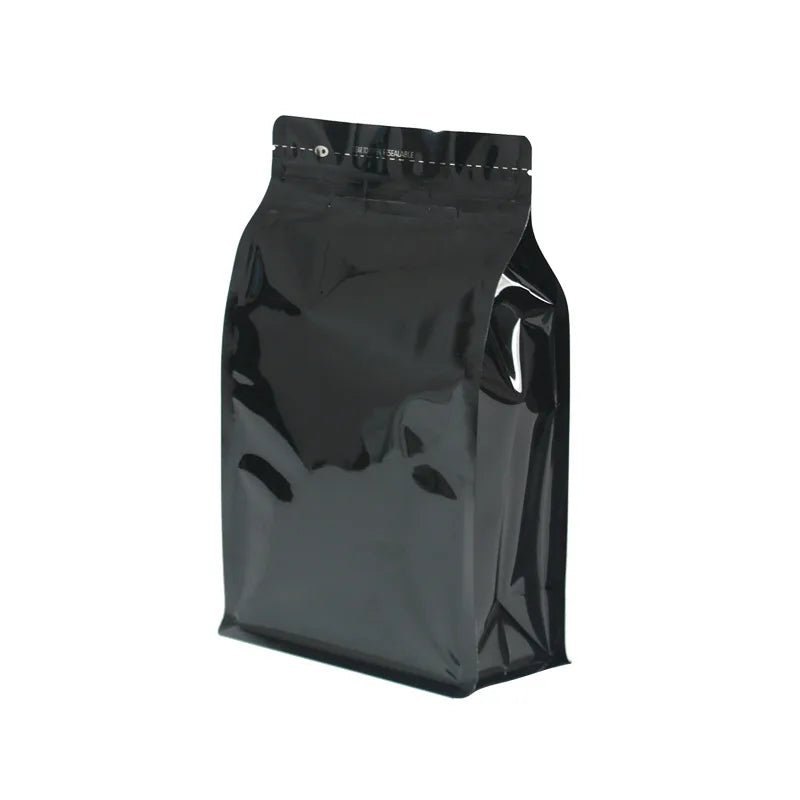 Tea nut leisure food aluminum film Eight-side sealing bag self-standing packaging candy fried goods self-standing zipper packaging bag