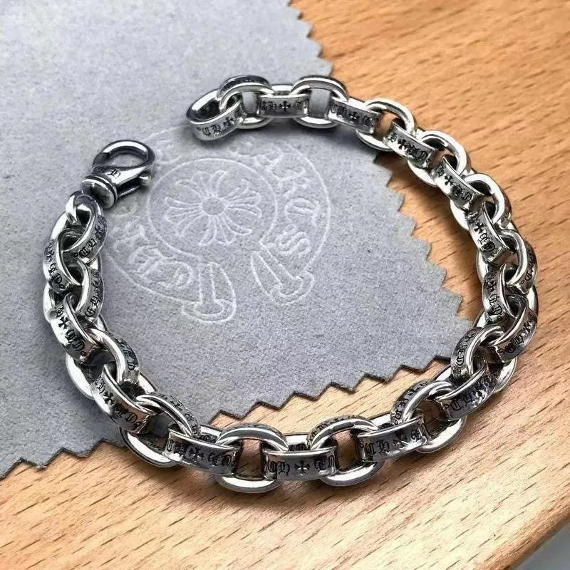 Aggressive Cross Bracelet Men's Trendy  Retro Bracelet Thick