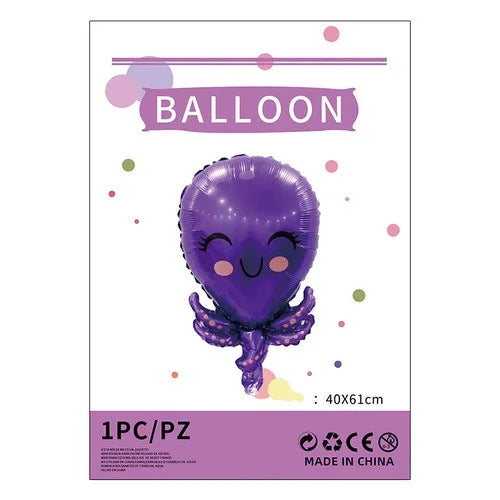 cartoon style cute animal mermaid aluminum film holiday party balloons