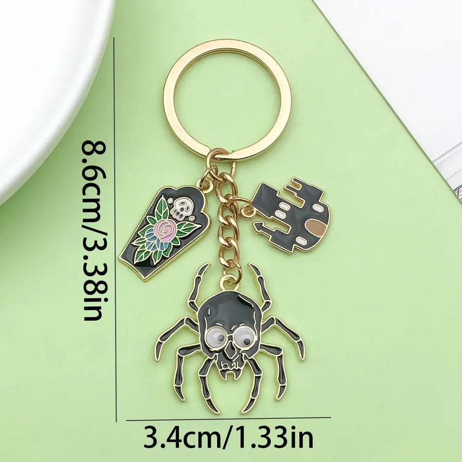 Halloween Ghost Cartoon Couple Car Keychain Pendant Ring Creative Personalized Alloy Bag Decorations Small Hanging Ornaments