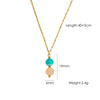 Wholesale Jewelry Elegant Simple Style Geometric 304 Stainless Steel natural stone cable chain Pendant Necklace
