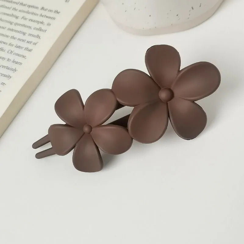 Children's Korean-style new flower clip girls' high-grade back head Headdress Ball head hairpin little girl plate hairpin
