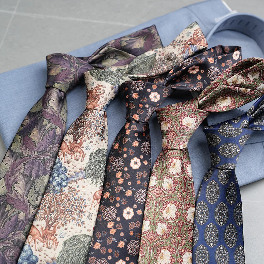 Casual Ditsy Floral Plant Polyester Yarn Men's Tie